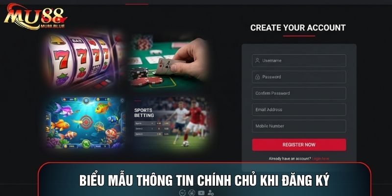 Biểu mẫu thông tin chính chủ khi đăng ký Biểu mẫu thông tin chính chủ khi đăng ký