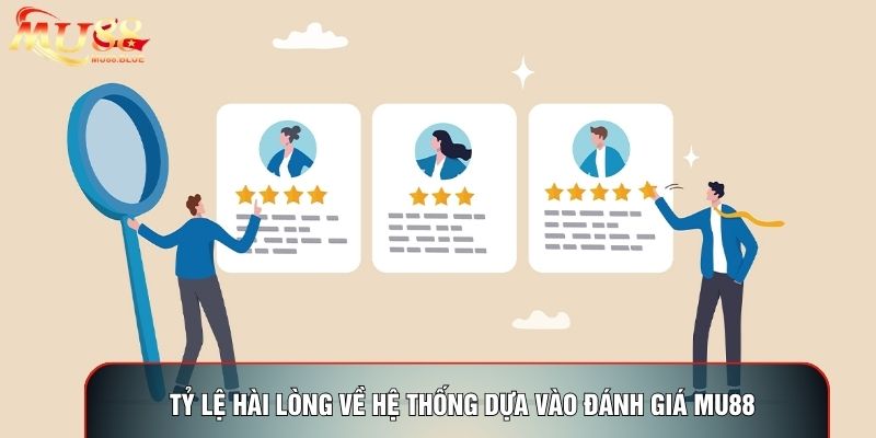 Tỷ lệ hài lòng về hệ thống dựa vào đánh giá MU88 Tỷ lệ hài lòng về hệ thống dựa vào đánh giá MU88