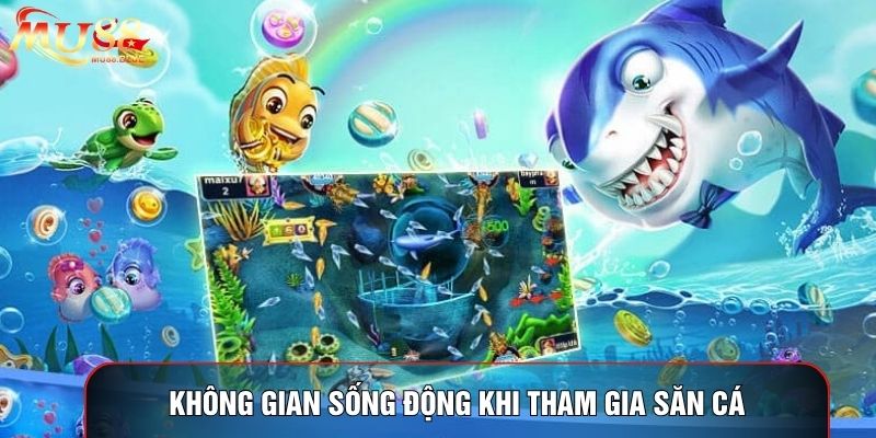 Không gian sống động khi tham gia săn cá